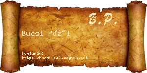 Bucsi Pál névjegykártya